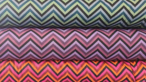 Knitted Jacquard Zigzag Brick