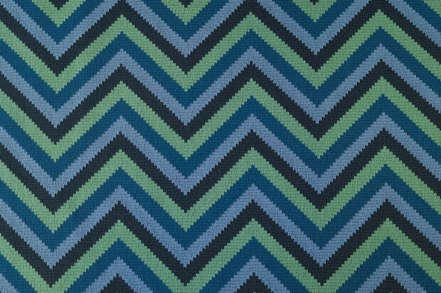 Knitted Jacquard Zigzag Petrol