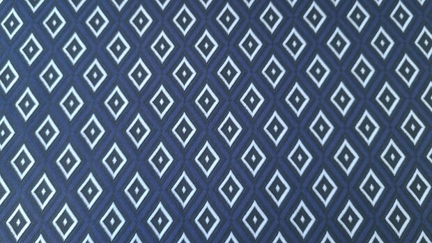 Punta Jacquard Retro Diamonds Blue