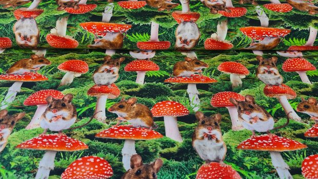 Cotton Jersey Digital Mushroom Mouse