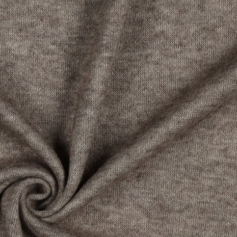 Heavy Knitted Viscose Taupe Melange