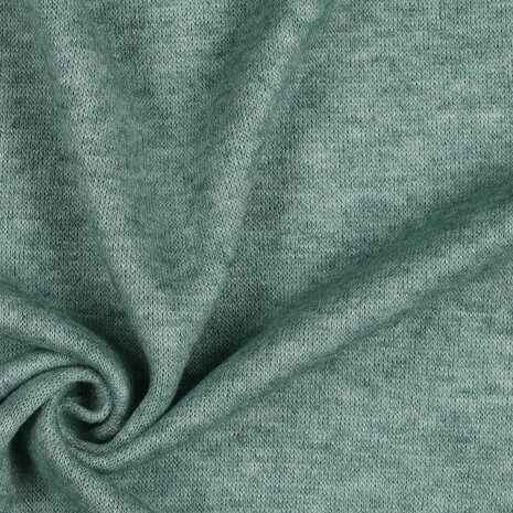 Heavy Knitted Viscose Mint Green Melange