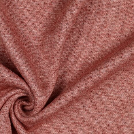 Heavy Knitted Viscose Old Coral Melange