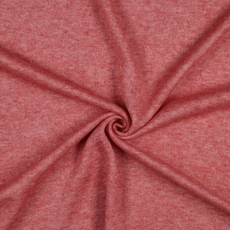 Heavy Knitted Viscose Red Melange