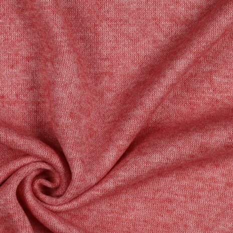 Heavy Knitted Viscose Red Melange