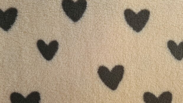 Teddy Sherpa Fleece Hearts 