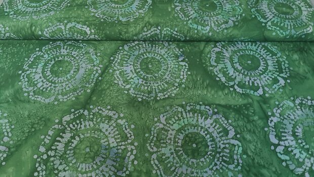 Cotton Flowers Batik Handmade Green