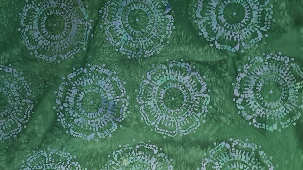 Cotton Flowers Batik Handmade Green