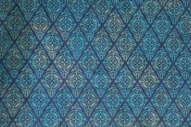 Cotton Ornament Batik Handmade Blue