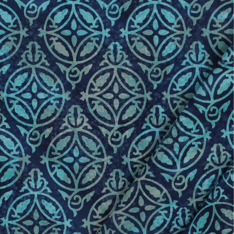 Cotton Ornament Batik Handmade Blue