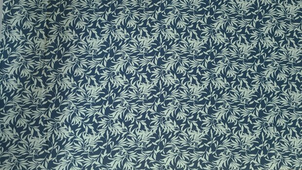 Viscose Leaves Navy