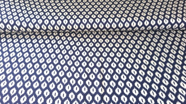 Viscose Abstract Navy