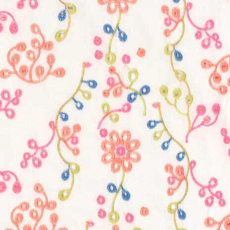 Cotton Embroidery Coral