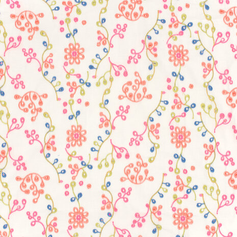 Cotton Embroidery Coral