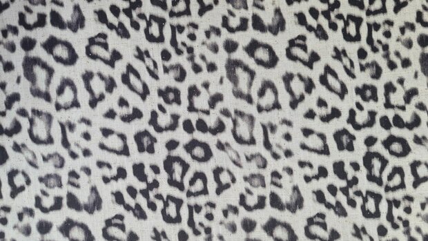 Viscose Linnen Slub Leopard Natural