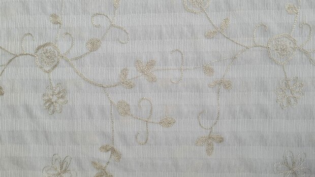 Crushed Golden Embroidery Off White