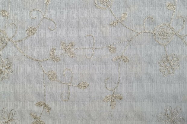 Crushed Golden Embroidery Ecru