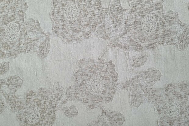 Floral Linnen Jacquard Mousseline