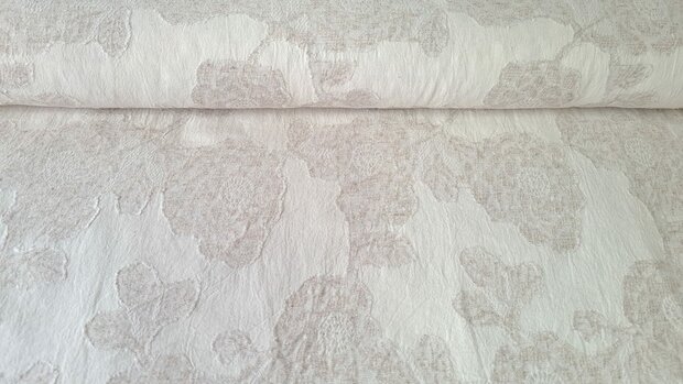 Floral Linnen Jacquard Mousseline