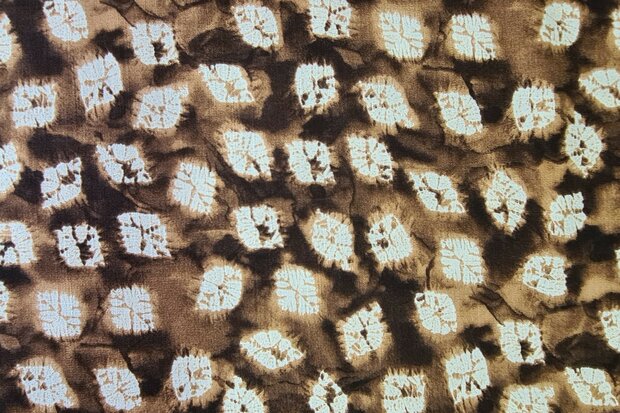 Viscose Stretch woven Cubes Camel