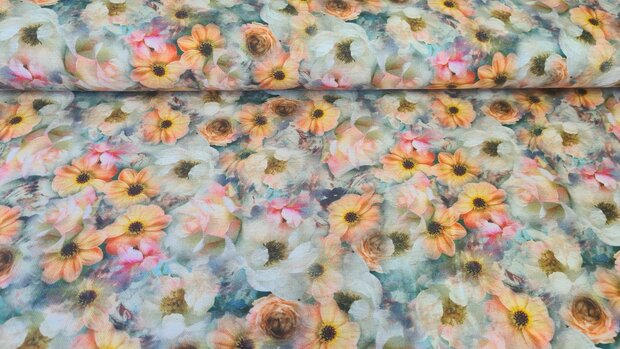 Viscose Linnen Garden Multi