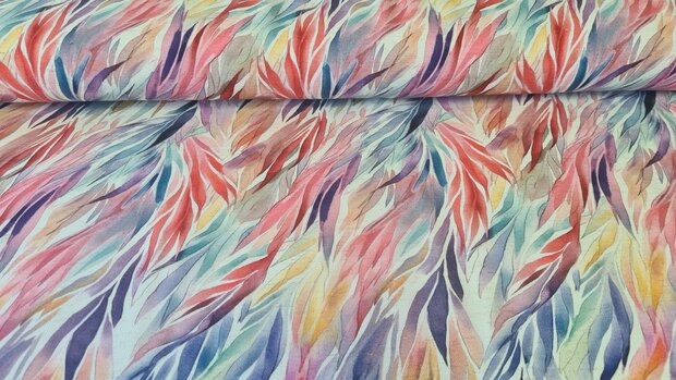 Viscose Linnen Flames Multi