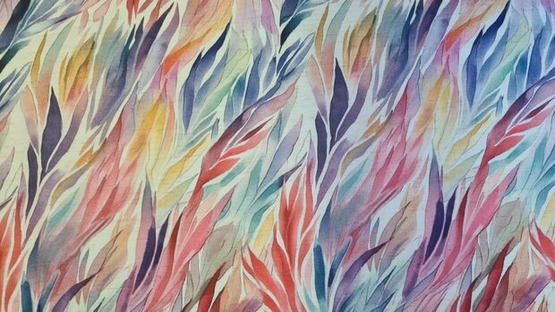 Viscose Linnen Flames Multi