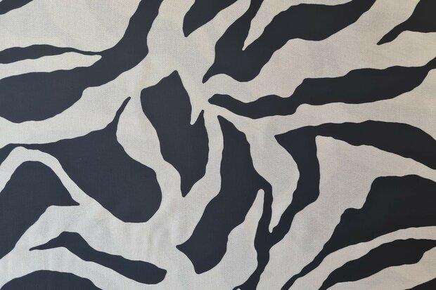 Viscose Crepe Zebra Black