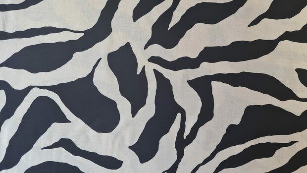 Viscose Crepe Zebra Black