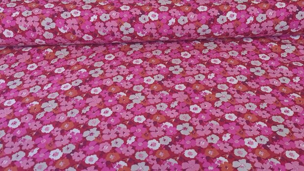 Viscose Milles Fleurs Pink