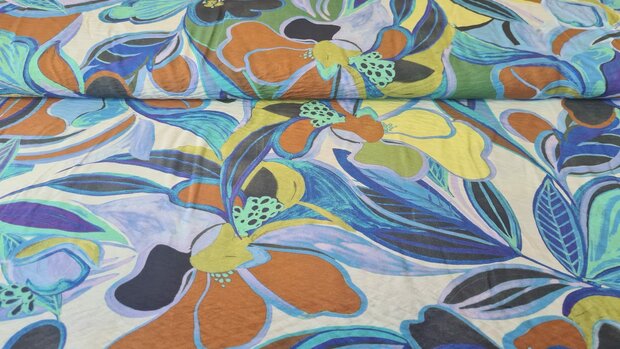 Viscose Crepe Tahiti Blue