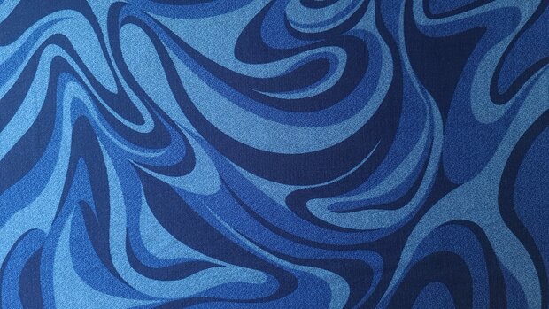 Viscose Crepe Waves Royal