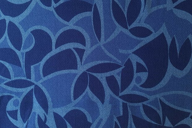 Viscose Crepe Abstract Royal