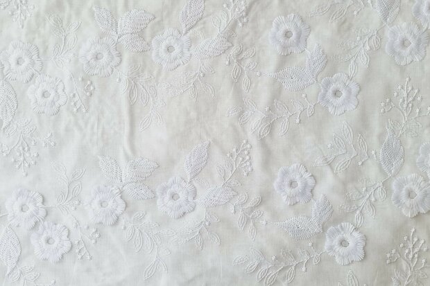 Cotton Embroidery White