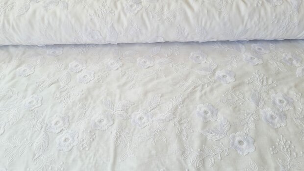 Cotton Embroidery White