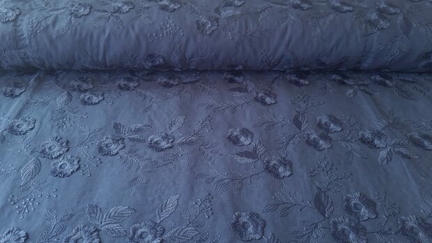 Cotton Embroidery Navy