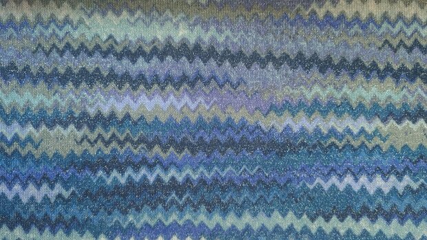Knitted Lurex Stripes Blue