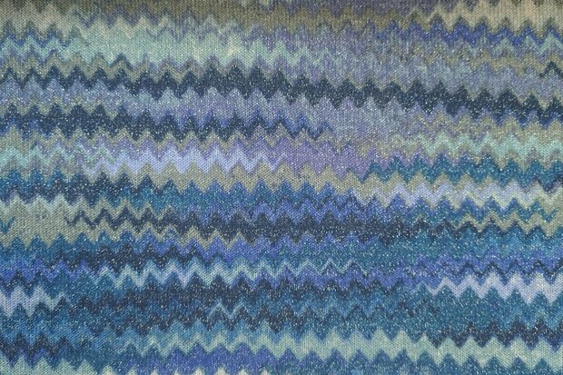 Knitted Lurex Stripes Blue
