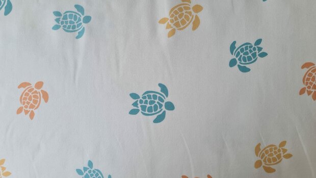 Cotton Jersey Turtles Off White
