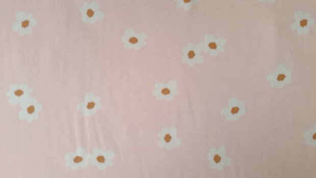 Cotton Jersey Flower Light Pink