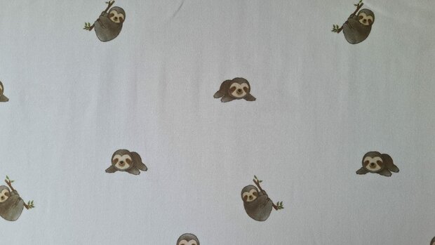 Cotton Jersey Sloth Off White