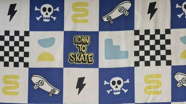 Cotton Jersey Skateboard Blue
