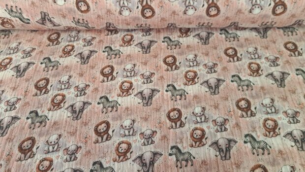 Mousseline Baby Wild Life Rosé