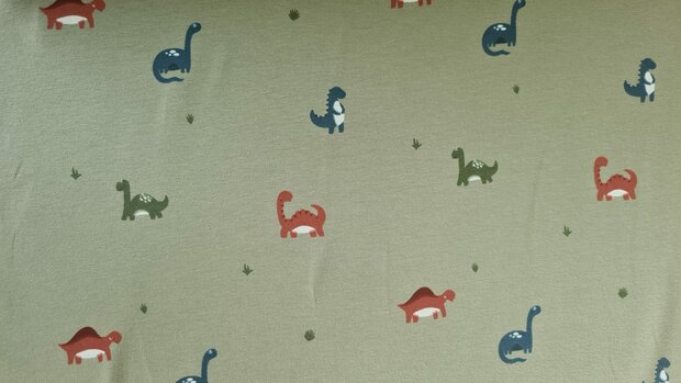 Cotton Jersey Dino Green
