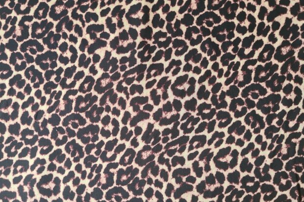 Viscose Satin Leo Brown