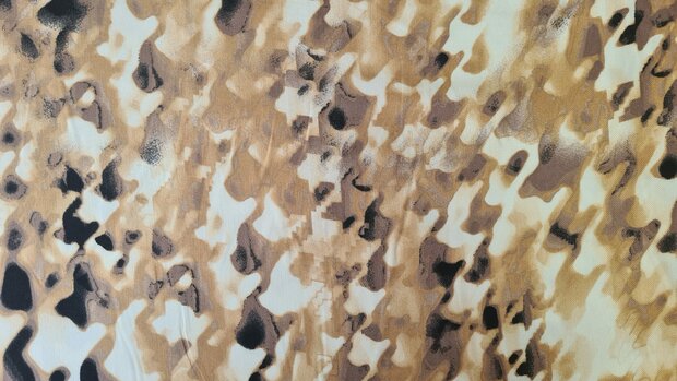 Viscose Twill Abstract Camel