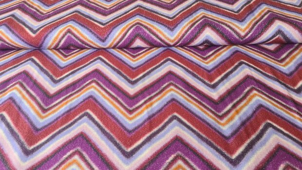Viscose Zig Zag Lurex Lilac