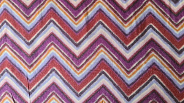 Viscose Zig Zag Lurex Lilac