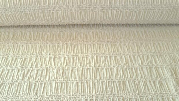 Viscose  Jacquard Smock Ecru