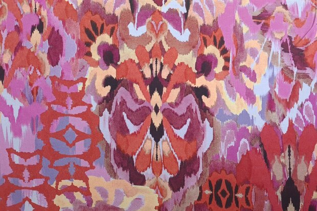 Heavy Viscose Jersey Watercolour Pink